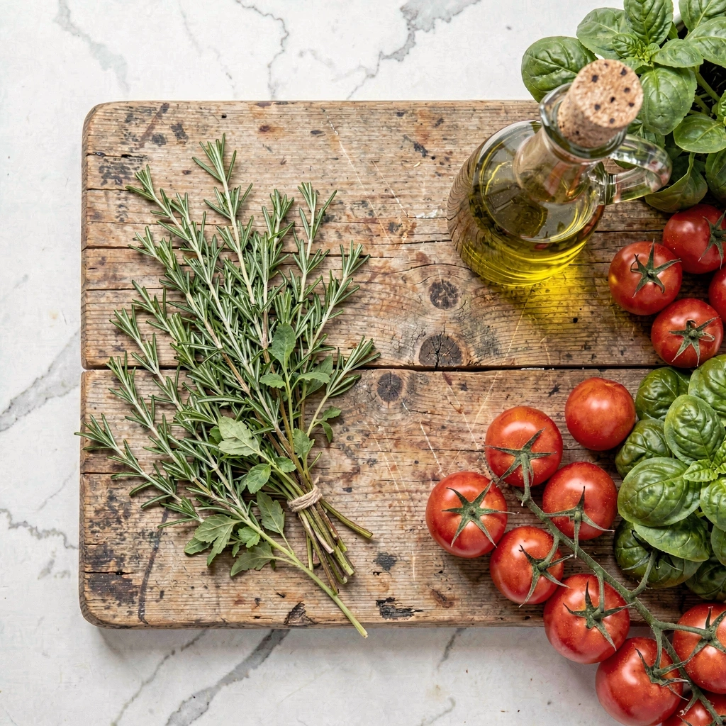 Friss alapanyagok a konyhában